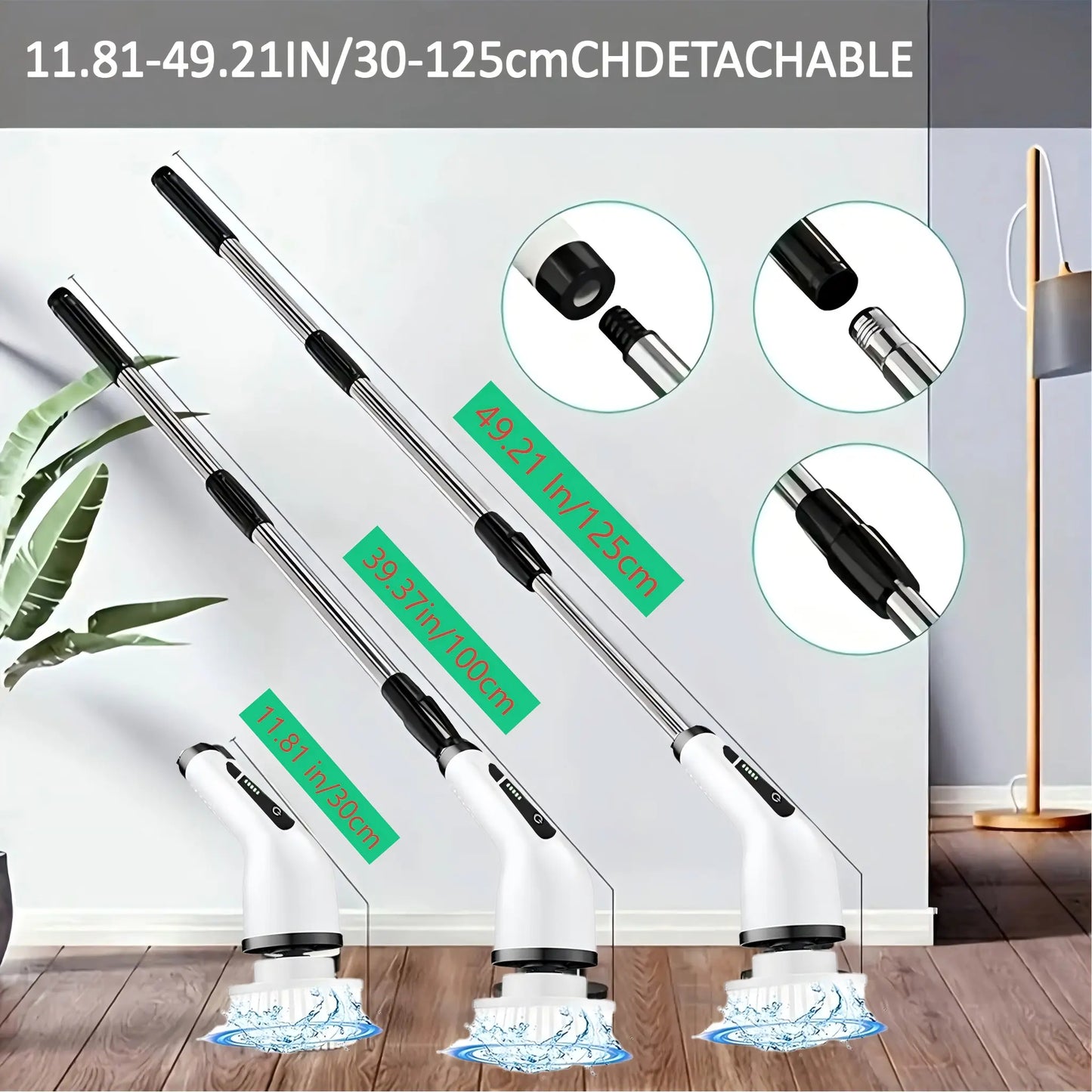 Electric Telescopic Cleaning Brush 9-in-1 – Powerful Deep Cleaning for Home Surfaces