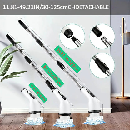 Electric Telescopic Cleaning Brush 9-in-1 – Powerful Deep Cleaning for Home Surfaces
