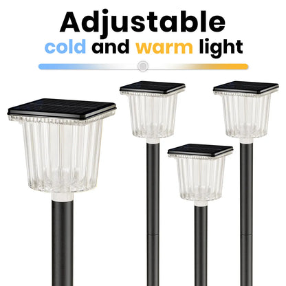 Solar Outdoor Pathway Lights – Adjustable White Modes, Waterproof & Auto On/Off