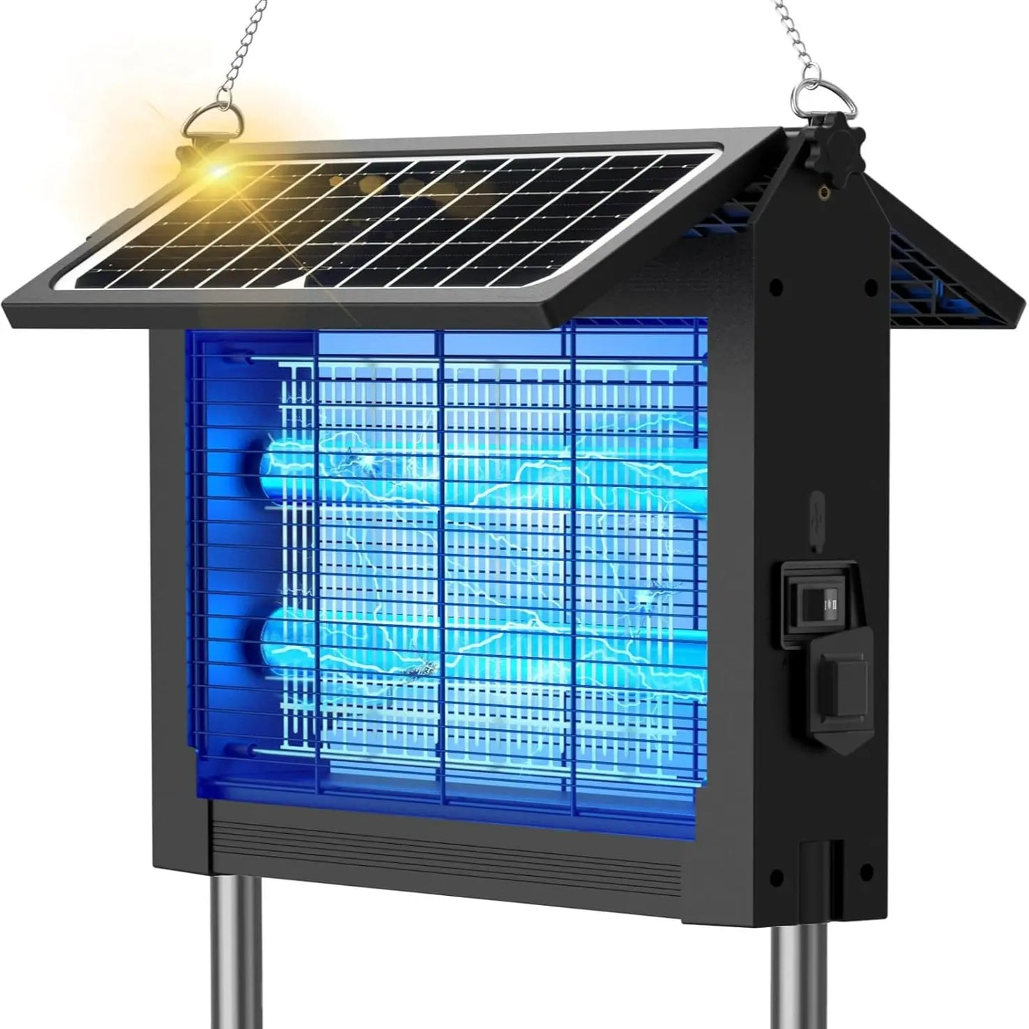 Solar Powered Mosquito Zapper – Waterproof Outdoor Bug Killer Light