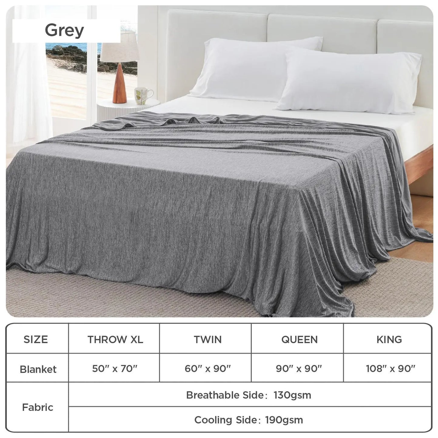 Lightweight Cooling Blanket – Breathable Bamboo Rayon Bedding for Hot Sleepers