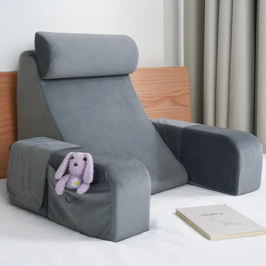 Ergonomic Reading Pillow – Firm Back Support for Reading, Watching TV & Resting