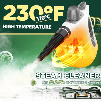 Portable Handheld Steam Cleaner – Multi-Purpose Deep Cleaning Tool with 12 Accessories