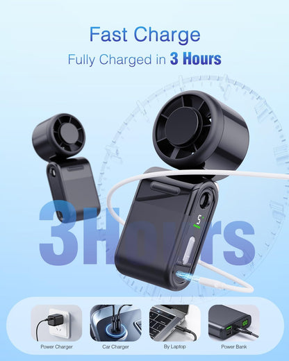 Mini Portable Handheld Turbo Fan – 5-Speed Rechargeable High-Velocity Personal Fan