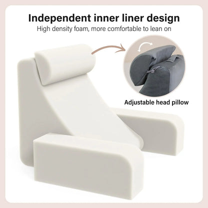 Ergonomic Reading Pillow – Firm Back Support for Reading, Watching TV & Resting