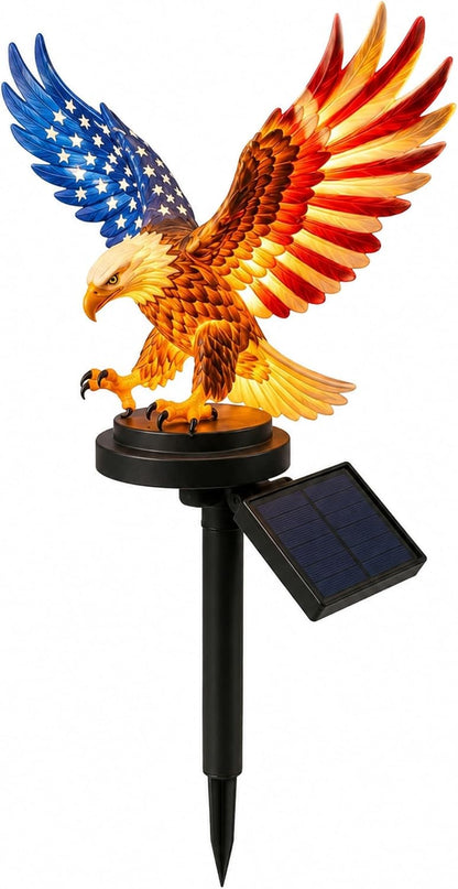 Solar Eagle Garden Light – USA 250th Anniversary July 4th Patriotic Garden Stake Decor