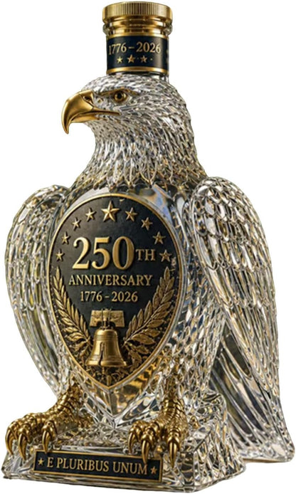 American Eagle 250th Anniversary Whiskey Decanter – 1776–2026 Patriotic Collectible Display Bottle