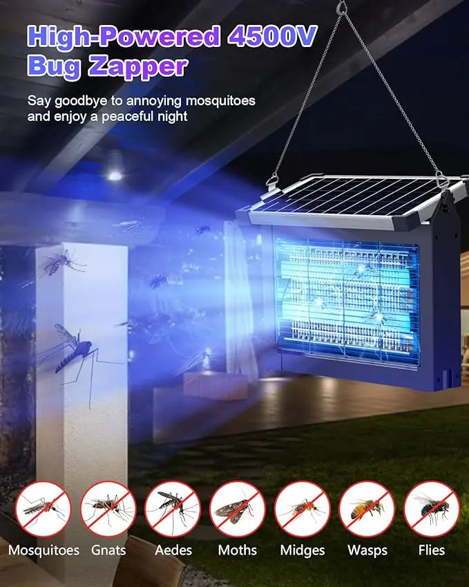 Solar Powered Mosquito Zapper – Waterproof Outdoor Bug Killer Light