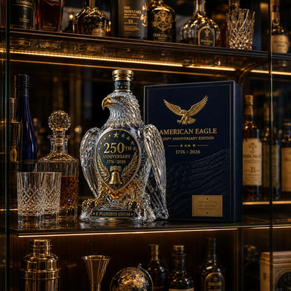 American Eagle 250th Anniversary Whiskey Decanter – 1776–2026 Patriotic Collectible Display Bottle
