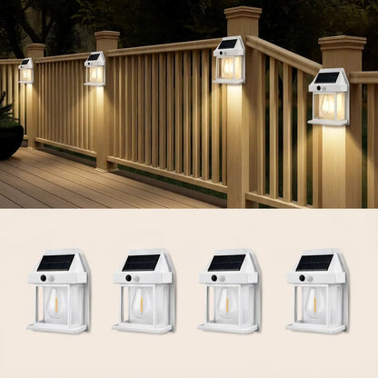 4 Pack Solar Outdoor Wall Lights with Motion Sensor, Waterproof IP65 Garden Security Lighting, 3 Modes Auto Dusk to Dawn, Wireless Decorative Lamp for Patio, Villa, Pathway,#summervibes summergarden#SummerWins #DealsForYouDays