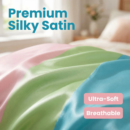 NTBAY 2-Piece Silky Satin Pillowcases – Soft Microfiber Bed Pillow Covers with Envelope Closure