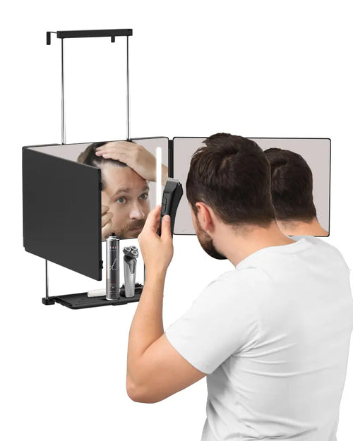 Adjustable LED Light 3-Way Mirror – Portable Trifold 360° Grooming Mirror