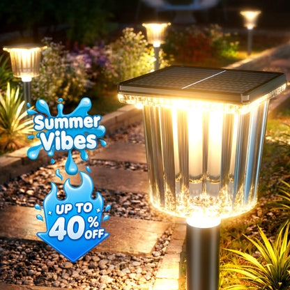 Solar Outdoor Pathway Lights – Adjustable White Modes, Waterproof & Auto On/Off