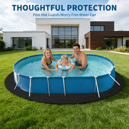 18×40 FT Oval Pool Liner Pad – 220g/m² Puncture & Weed Resistant Ground Protector Mat
