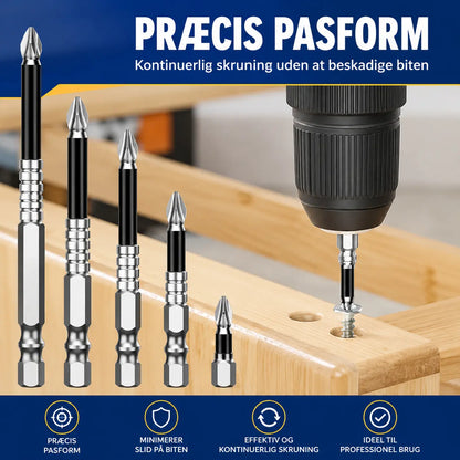 6-pack titanium alloy impact non-slip cross head super hard magnetic screwdriver