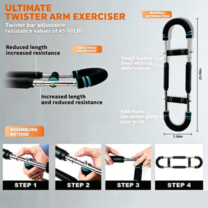 Adjustable U-Shaped Strength Trainer – Multi-Function Arm, Chest & Wrist Workout Equipment