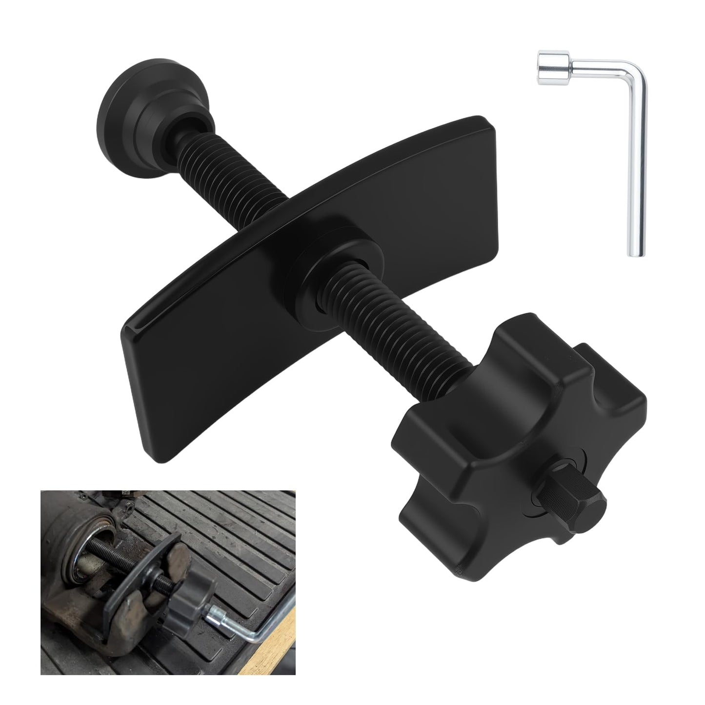Heavy Duty Disc Brake Caliper Compression Tool with 10mm Wrench | Universal Brake Pad Spreader Tool