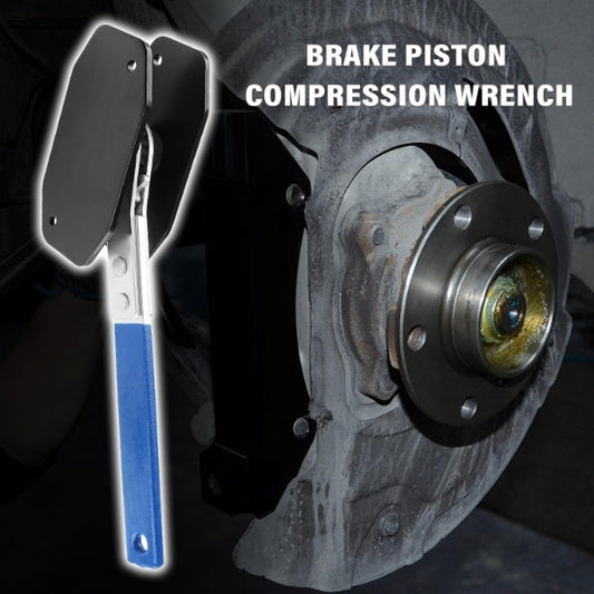 Heavy-Duty Disc Brake Caliper Compression Tool with 10mm Wrench | Brake Pad Piston Spreader for Easy Brake Replacement