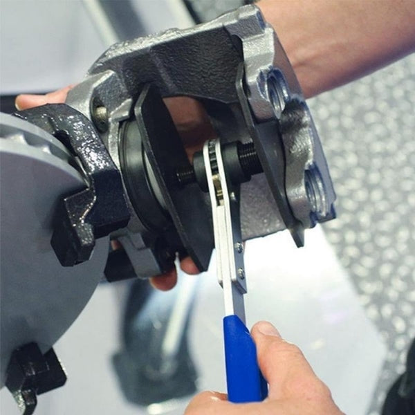 Heavy-Duty Disc Brake Caliper Compression Tool with 10mm Wrench | Brake Pad Piston Spreader for Easy Brake Replacement