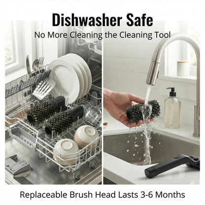 SUMMER SALE Cordless Electric Grill Brush – 180° Rotating Brush Head for Deep BBQ Cleaning