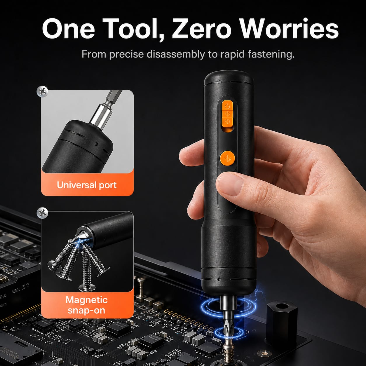 2-in-1 Hybrid Electric Screwdriver – Cordless Precision Power Tool