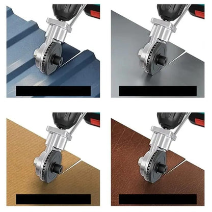 Electric Drill Metal Sheet Cutter – High-Precision Double Gear Attachment for Cordless & Corded Drills