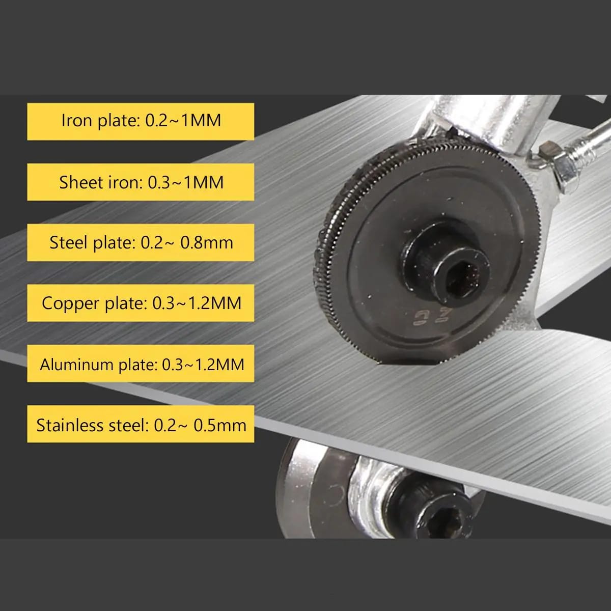 Electric Drill Metal Sheet Cutter – High-Precision Double Gear Attachment for Cordless & Corded Drills