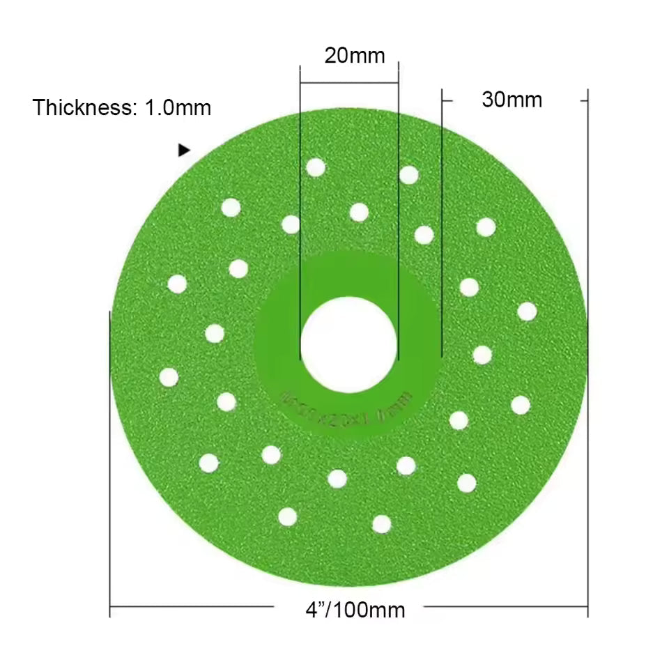 4.5" Diamond Glass Cutting Disc – Ultra-Thin Angle Grinder Blade for Tile, Marble & Granite