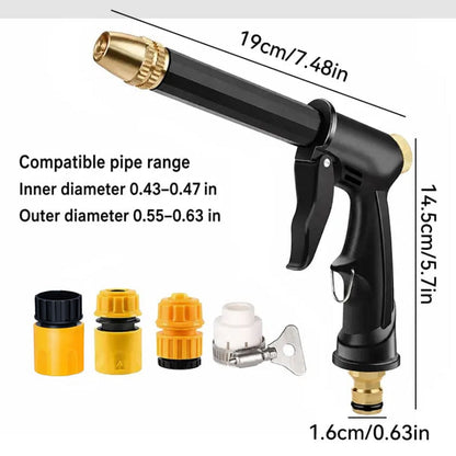 Portable High-Pressure Water Sprayer – Adjustable Garden Hose Nozzle for Car Washing & Outdoor Cleaning