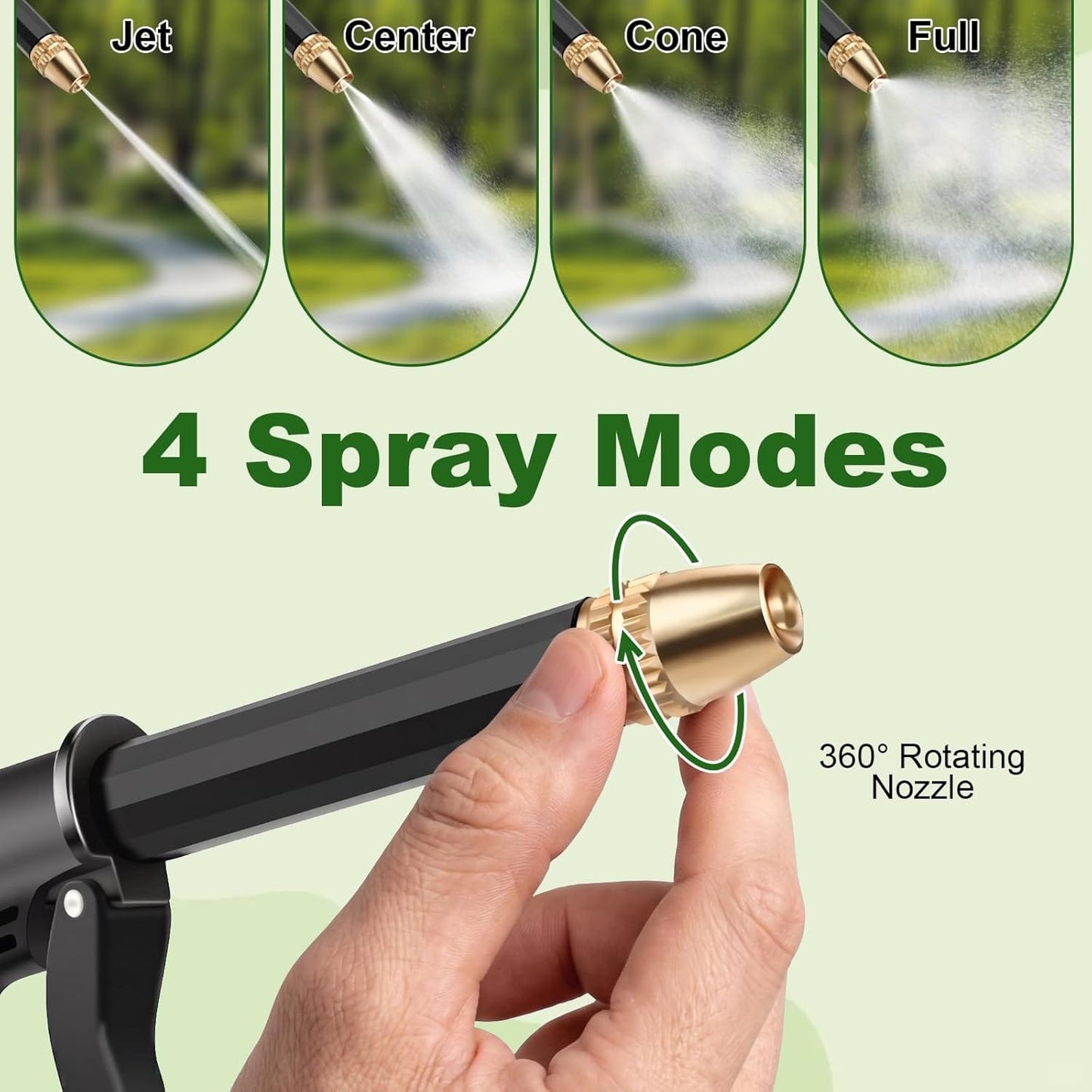 Portable High-Pressure Water Sprayer – Adjustable Garden Hose Nozzle for Car Washing & Outdoor Cleaning