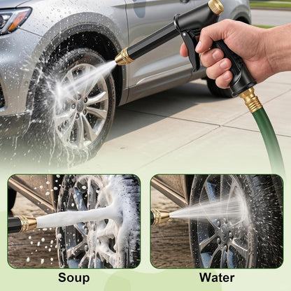 Portable High-Pressure Water Sprayer – Adjustable Garden Hose Nozzle for Car Washing & Outdoor Cleaning