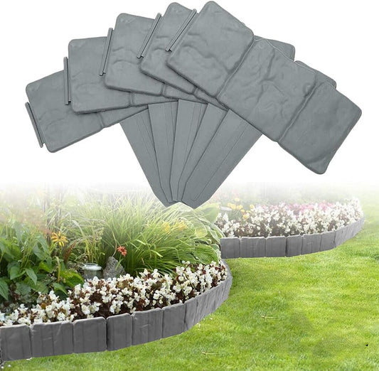 Interlocking Stone-Effect Garden Edging