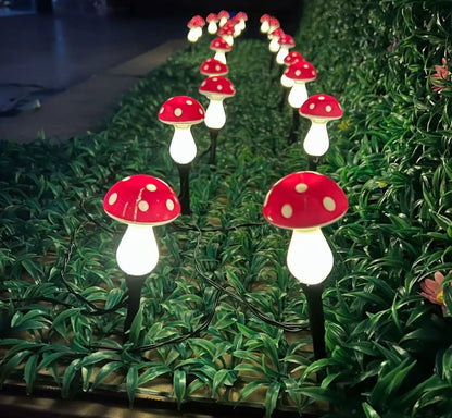 8-Pack Solar Mushroom Pathway Lights – Multicolor Outdoor Garden Lights with 8 Modes