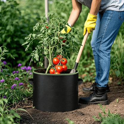 5-Pack 5 Gallon Grow Bags – Heavy Duty Breathable Fabric Pots for Vegetables, Flowers & Fruits