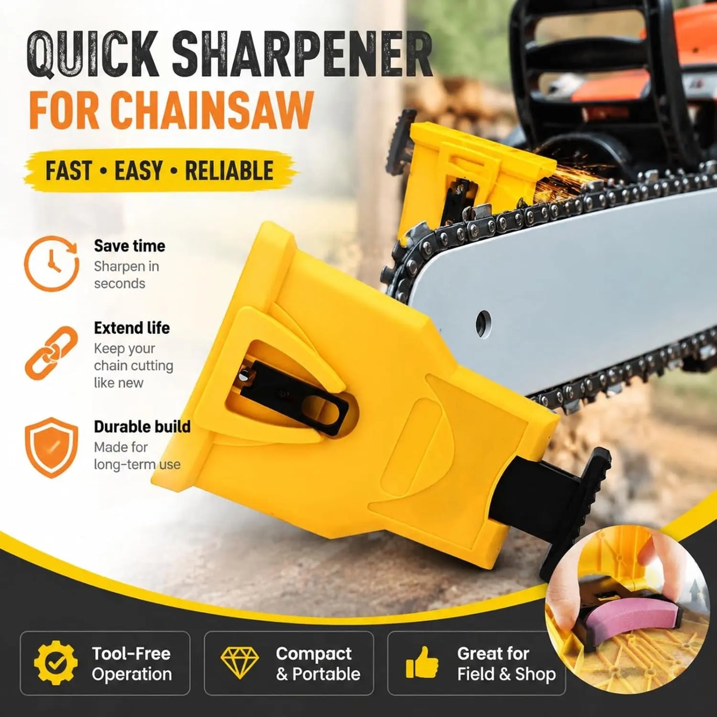 Portable Chainsaw Sharpener Tool