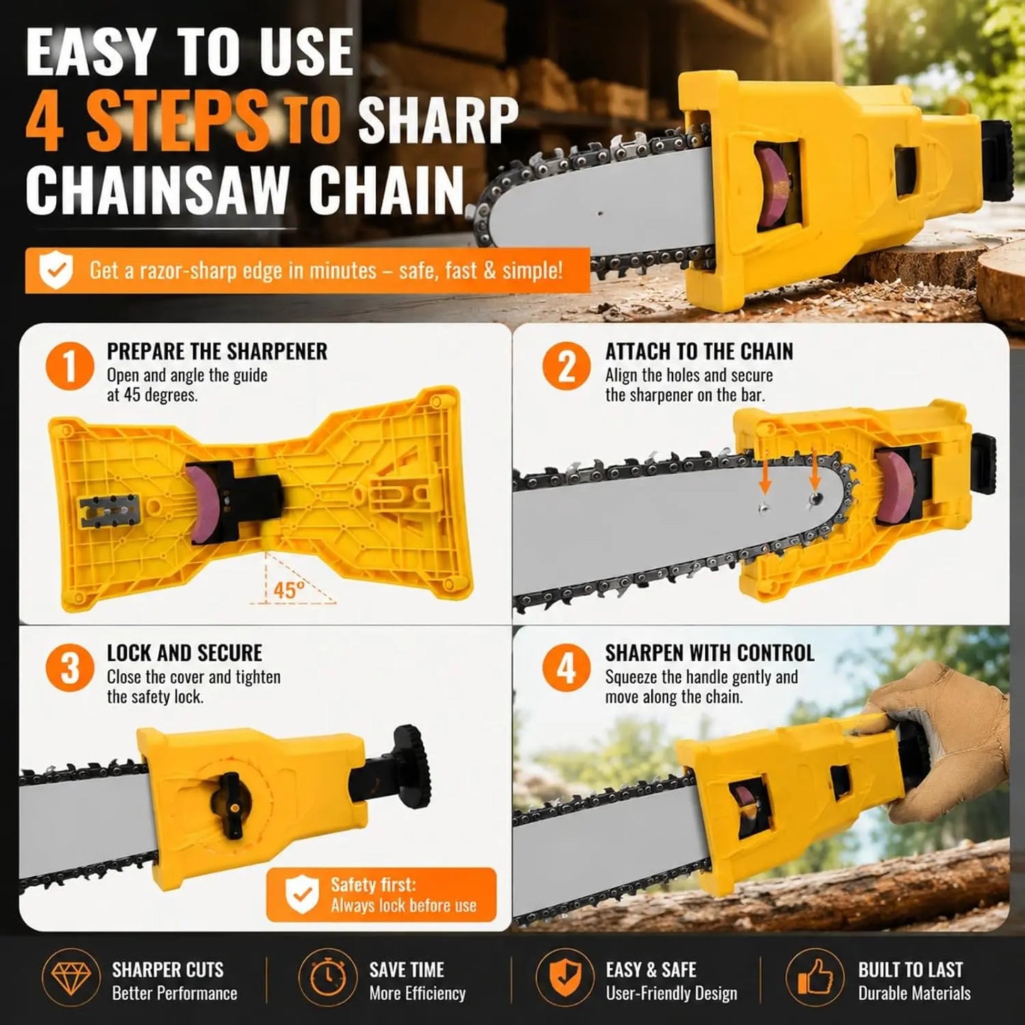Portable Chainsaw Sharpener Tool