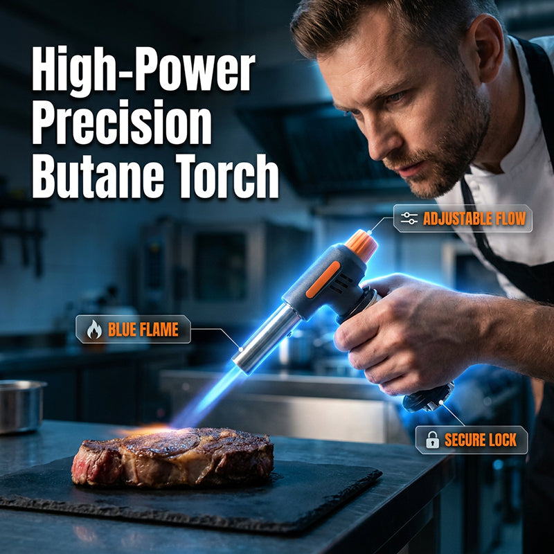 Portable Multi-Function Butane Torch – Adjustable Flame Torch for Cooking, DIY & Outdoor Use
