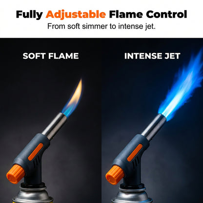 Portable Multi-Function Butane Torch – Adjustable Flame Torch for Cooking, DIY & Outdoor Use