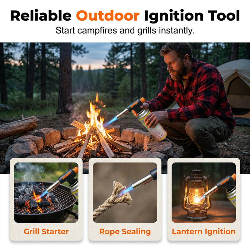 Portable Multi-Function Butane Torch – Adjustable Flame Torch for Cooking, DIY & Outdoor Use