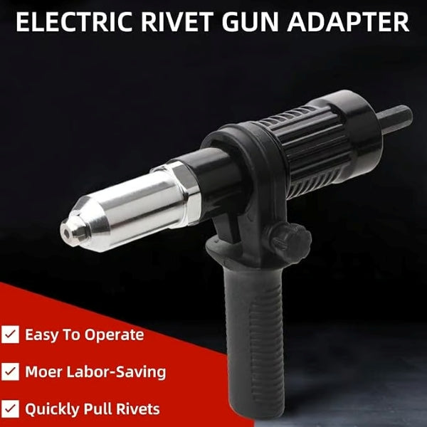 Electric Drill Rivet Gun Adapter – Heavy-Duty Riveting Tool with 80PCS Rivets