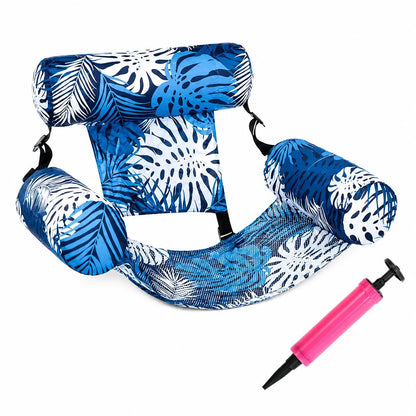 Premium Inflatable Floating Chair – Ergonomic Pool Lounge with Backrest & Armrests