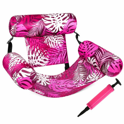 Premium Inflatable Floating Chair – Ergonomic Pool Lounge with Backrest & Armrests
