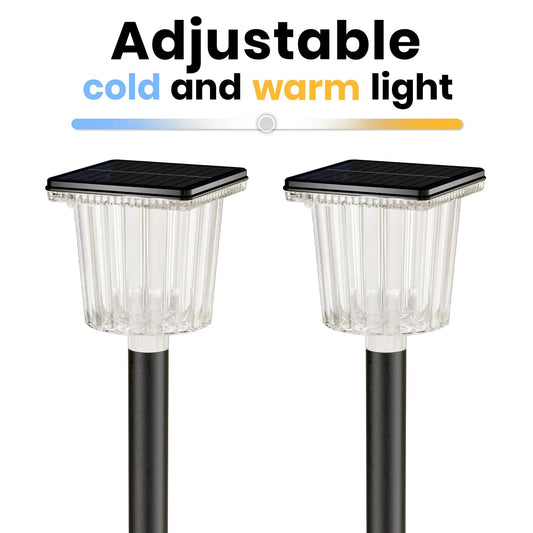 Solar Outdoor Pathway Lights – Adjustable White Modes, Waterproof & Auto On/Off