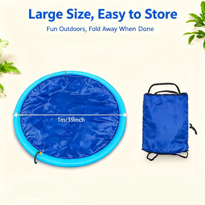 Splash Pad Sprinkler Pool – Outdoor Water Play Mat for Dogs, Kids & Backyard Fun