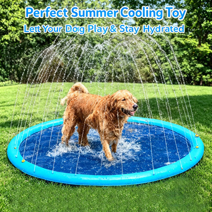 Splash Pad Sprinkler Pool – Outdoor Water Play Mat for Dogs, Kids & Backyard Fun