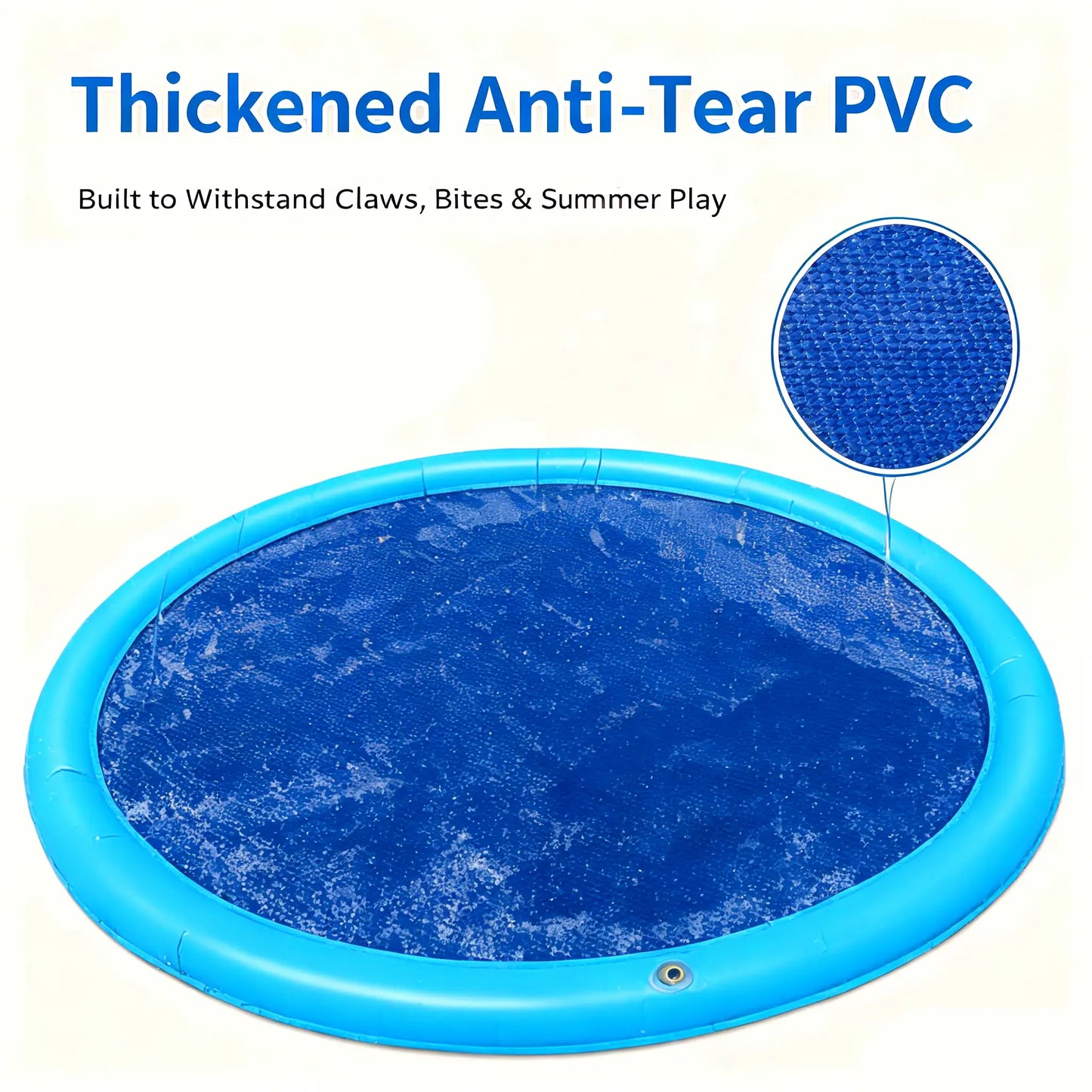 Splash Pad Sprinkler Pool – Outdoor Water Play Mat for Dogs, Kids & Backyard Fun