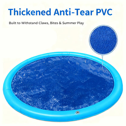 Splash Pad Sprinkler Pool – Outdoor Water Play Mat for Dogs, Kids & Backyard Fun