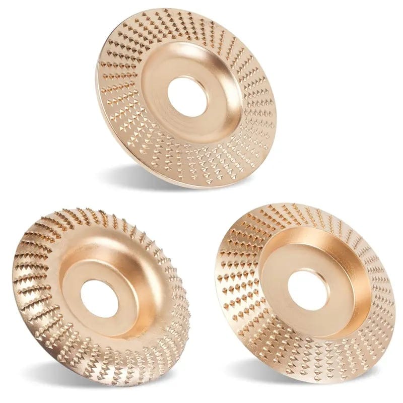 3PCS Wood Carving Disc Set – Shaping & Cutting Wheels for 4" & 4-1/2" Angle Grinders