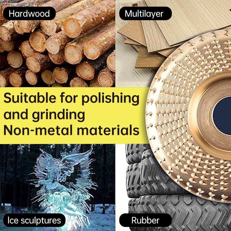 3PCS Wood Carving Disc Set – Shaping & Cutting Wheels for 4" & 4-1/2" Angle Grinders