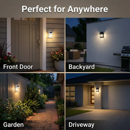 4 Pack Solar Outdoor Wall Lights with Motion Sensor, Waterproof IP65 Garden Security Lighting, 3 Modes Auto Dusk to Dawn, Wireless Decorative Lamp for Patio, Villa, Pathway,#summervibes summergarden#SummerWins #DealsForYouDays